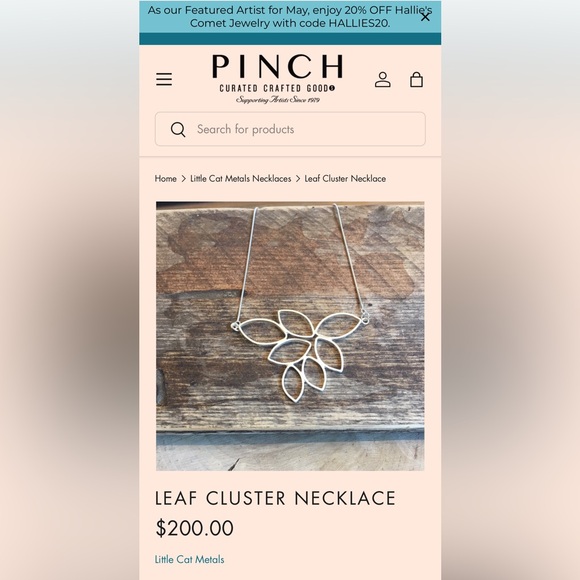 Little Cat Metals LEAF CLUSTER NECKLACE - Picture 5 of 6